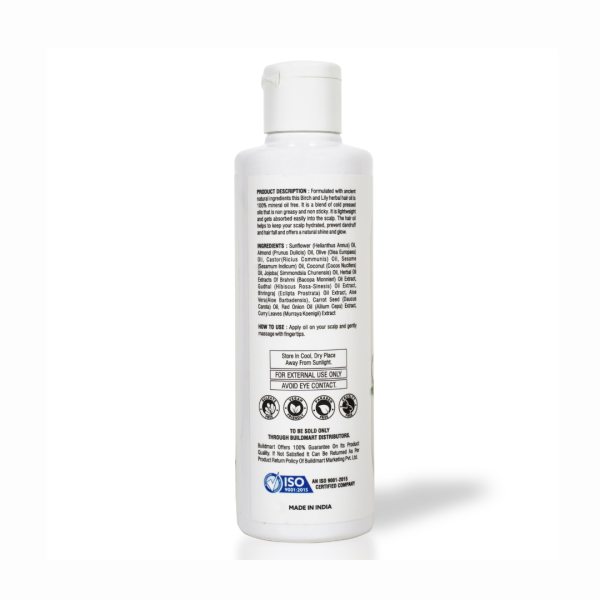 Birch And Lily Herbal Hair Oil 200ml Hair Care