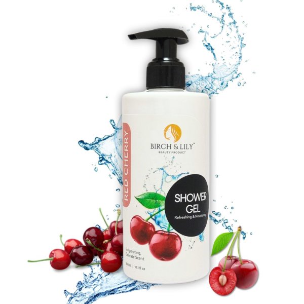 Birch And Lily Red Cherry Shower Gel 300ml Bath Essentials