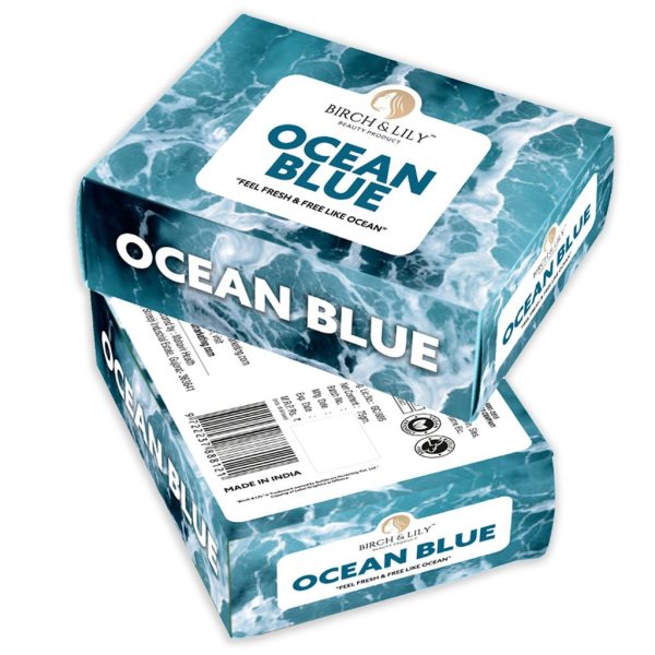 Birch And Lily Ocean Blue Soap 75g Pack of 2 Bath Essentials