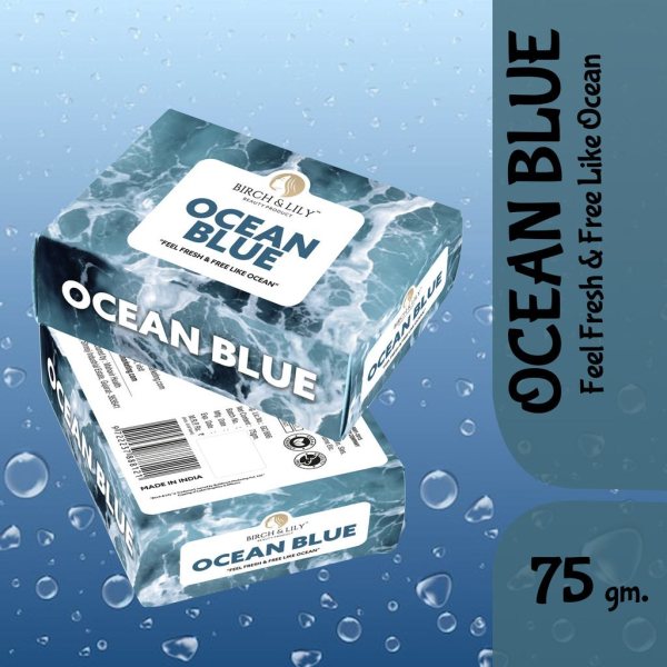 Birch And Lily Ocean Blue Soap 75g Pack of 2 Bath Essentials
