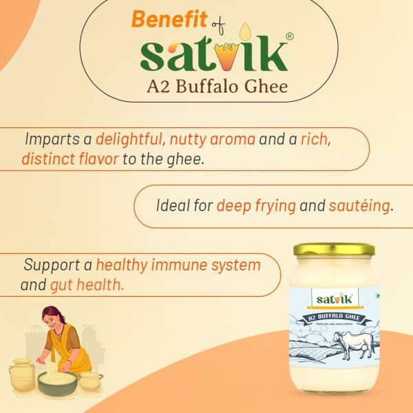 Satvik A2 Buffalo Ghee 500ML Ghee