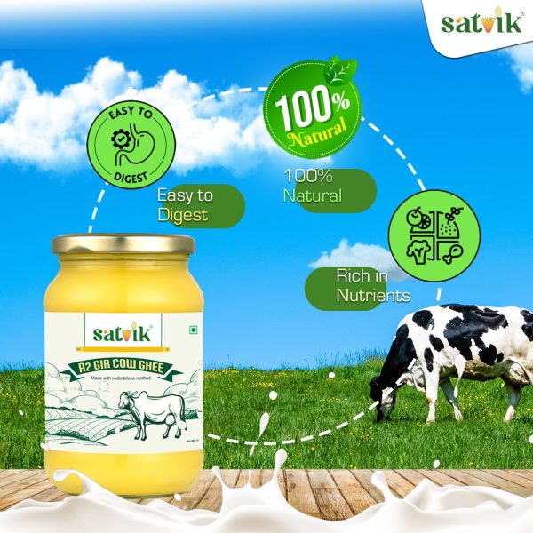 Satvik A2 Gir Cow Ghee 500 ML Ghee