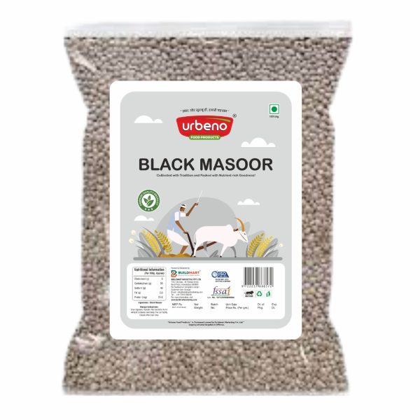 Urbeno Black Masoor 500g Dals, Cereals And Pulses