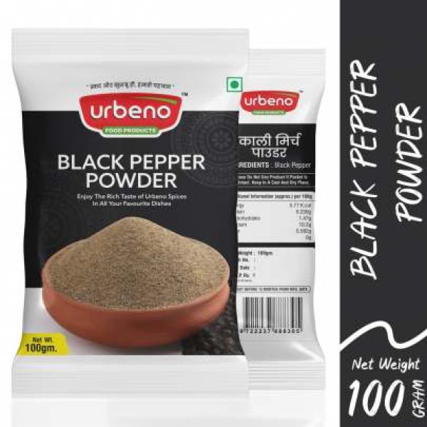 Urbeno Black Pepper Powder  100g  Masala
