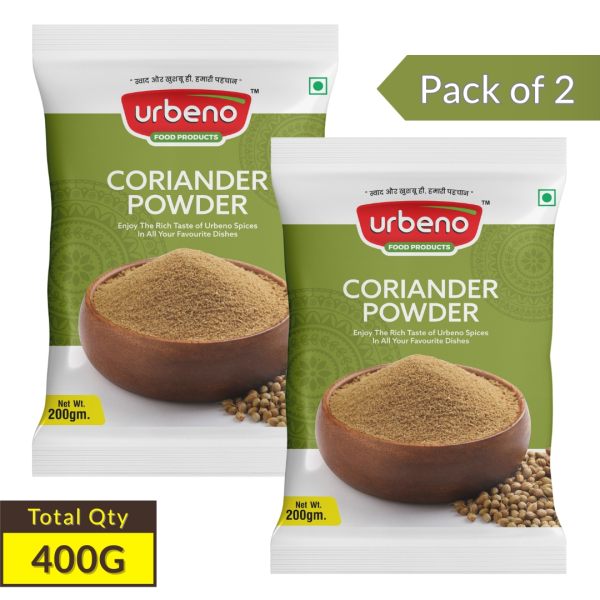 Urbeno Coriander Powder 200g Pack of 2 Combo