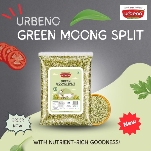 Urbeno Green Moong Split 500g Dals, Cereals And Pulses