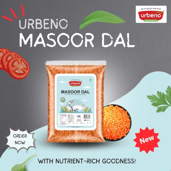 Urbeno Masoor Dal 500g Dals, Cereals And Pulses