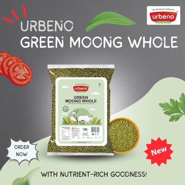 Urbeno Moong Green Whole 500g Dals, Cereals And Pulses