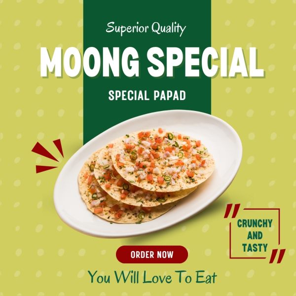 Urbeno Moong Special Papad 200G Snacks And Fryums